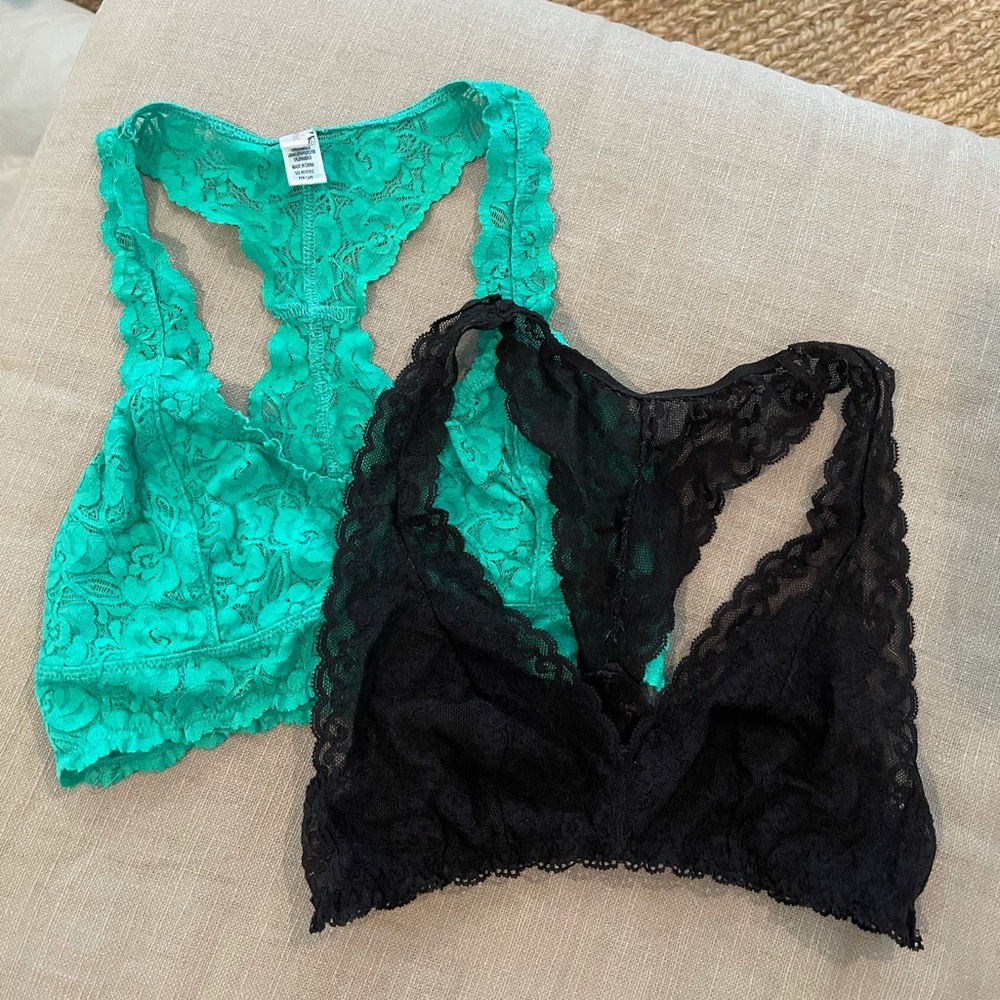 Bundle of 2 lace bralettes